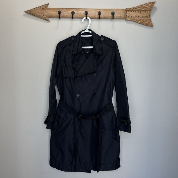 Banana Republic Jackets & Blazers - Banana Republic | Women’s Black Long Double Breasted Trench Rain Coat Belted Med